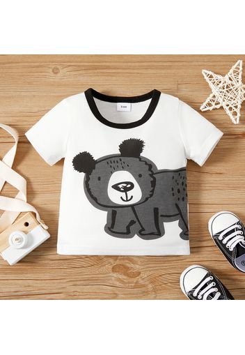 Baby Boy/Girl Cartoon Lion Print Short-sleeve T-shirt