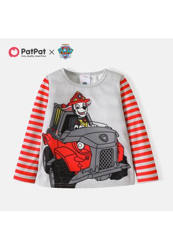 PAW Patrol Toddler Boy/Girl Vehicle Print Colorblock Long-sleeve Tee