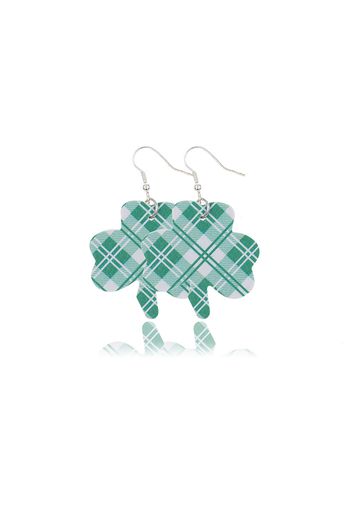 Clovers St.Patricks Day Green Shamrock Earrings Decoration