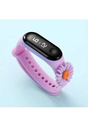 Kids Sunflower Decor LED Watch Digital Smart Electronic Watch (With Packing Box)