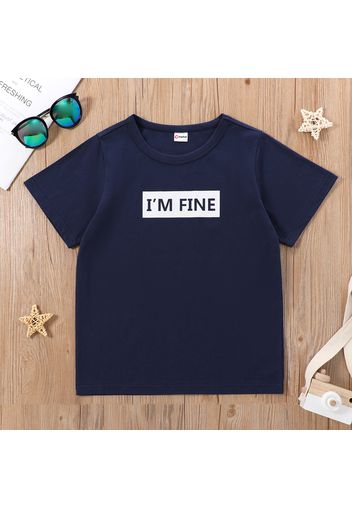 Fashionable Kid Boy/Kid Girl Casual Letter Print Short-sleeve T-shirt