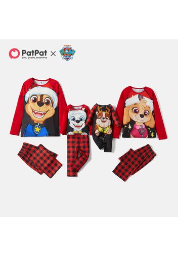 PAW Patrol Christmas Big Graphic Top and Plaid Pants Pajamas Sets(Flame Resistant)