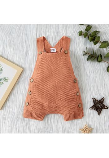 Baby Boy/Girl Solid Sleeveless Knitted Romper Shorts