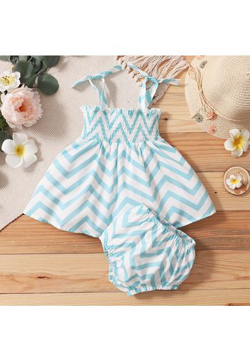 2pcs baby girl Stripes Print Polyester Summer More Festivals Sets Baby's Sets