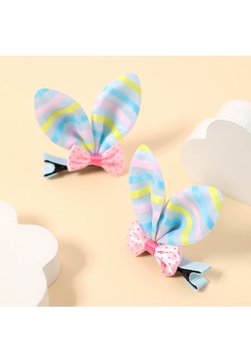 2-pack Bow Bunny Ears Hair Clips Hair Accessories for Girls