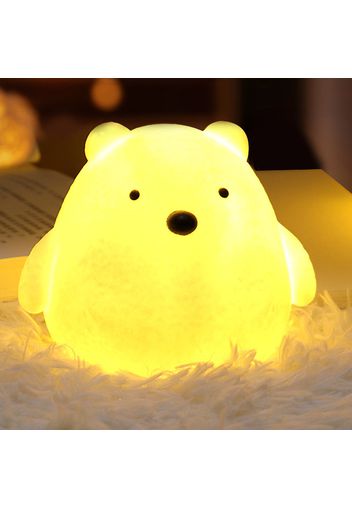 LED Animal Night Light Soft Vinyl Night Lamp Home Atmosphere Bedroom Bedside Lamp Decor Ornament