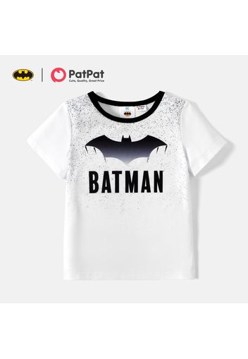 Batman Kid Boy Letter Print Short-sleeve White Tee