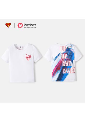 Superman Kid Boy Casual Letter Figure Print Short-sleeve Tee