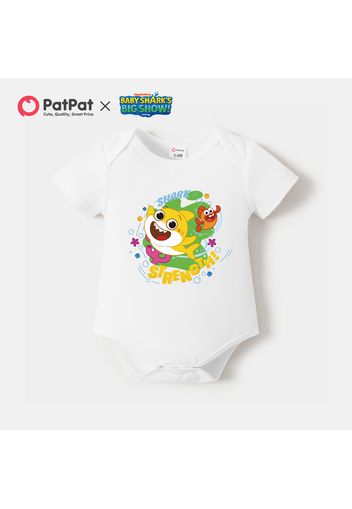 Baby Shark Baby Boy/Girl Cotton Short-sleeve Graphic Romper