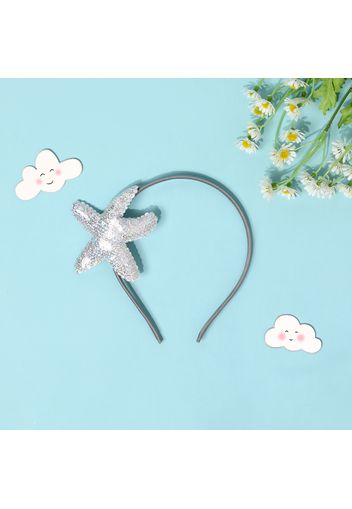 Solid Color Sequined Starfish Decor Headband for Girls