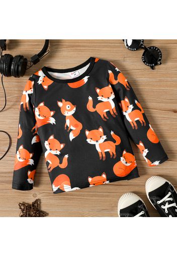 Toddler Boy Fox Print Long-sleeve Tee