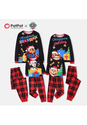 PAW Patrol Family Matching Christmas Big Graphic Top and Plaid Pants Pajamas Sets