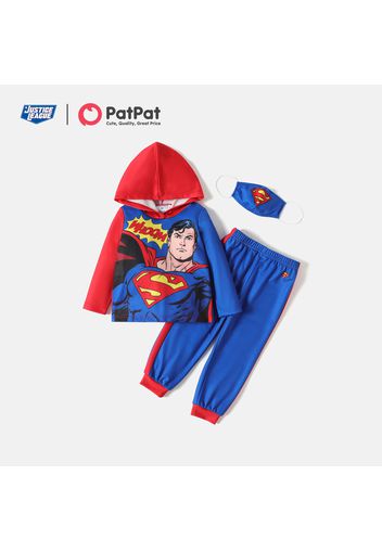 Justice League 3-piece Toddler Boy/Girl Super Heroes Sweatshirt and Pants Set with Face Masks