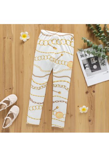 Kid Girl Allover Print Elasticized Leggings