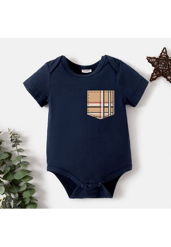 Baby Boy Pocket Print Short-sleeve Romper