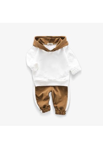 2-piece Toddler Casual Solid Hooded Pullover and Pants Set