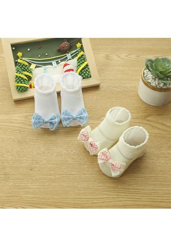 2-pack Baby Bowknot Decor Socks