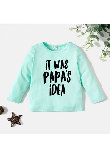 Toddler Graphic Letter Print Long-sleeve Tee