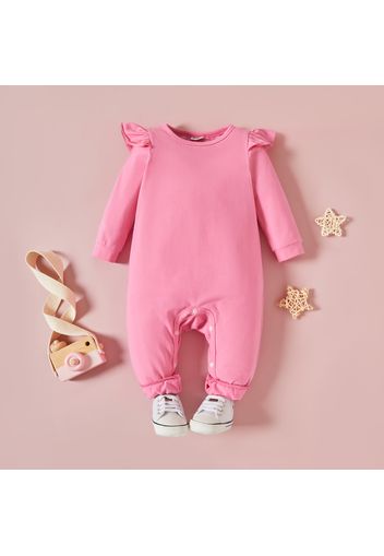 Baby Girl/Boy Basic Solid Color Cotton One Piece