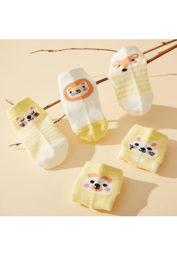 5-pack Baby / Toddler / Kid Animal Solid Socks