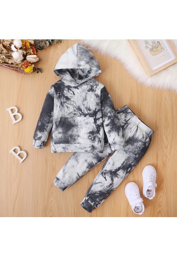 2-piece Toddler Girl/Boy Tie Dye Hoodie Sweatshirt and Pants Set