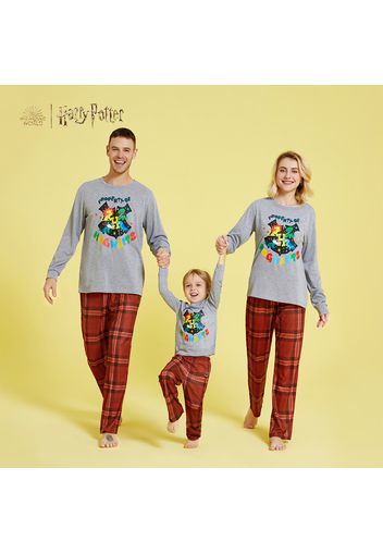 Harry Potter Hogwarts Logo Pajamas Top and Plaid Pants