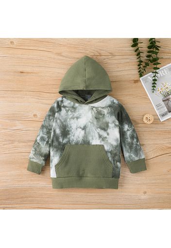 2pcs Toddler Boy Casual Tie Dyed Hoodie Sweatshirt and Pants Set