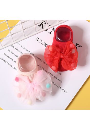 Baby / Toddler Bow Colorful Ball Decor Antiskid Glue Socks