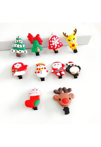 10-pack Cutie Cartoon Soft Glue Hair Clip for Girls