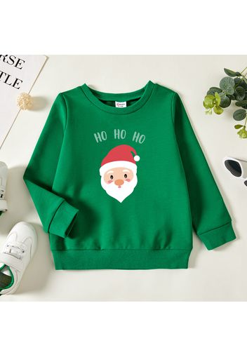 Christmas Toddler Graphic Santa and Letter Print Long-sleeve Pullover