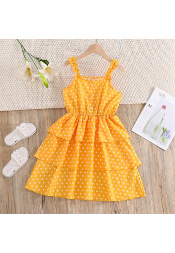 Kid Girl Polka dots Layered Cami Dress