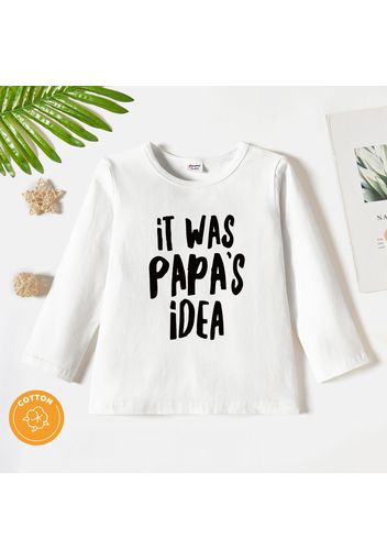 Toddler Graphic Letter Print Long-sleeve Tee