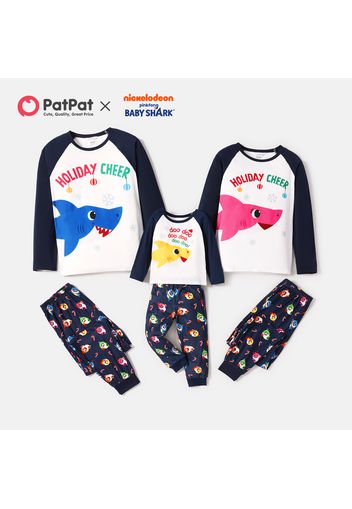 Baby Shark Family Matching Christmas Big Graphic Top and Allover Pants Pajamas Sets