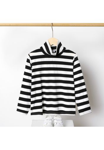 Kid Girl Turtleneck Stripe Long-sleeve Tee