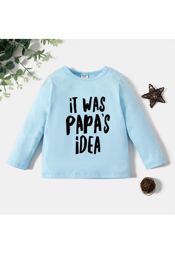 Toddler Graphic Letter Print Long-sleeve Tee