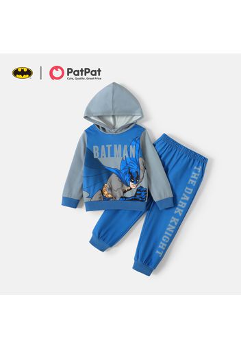 Batman 2-piece Toddler Boy Colorblock Hooded Sweatshirt and Solid Pants Set