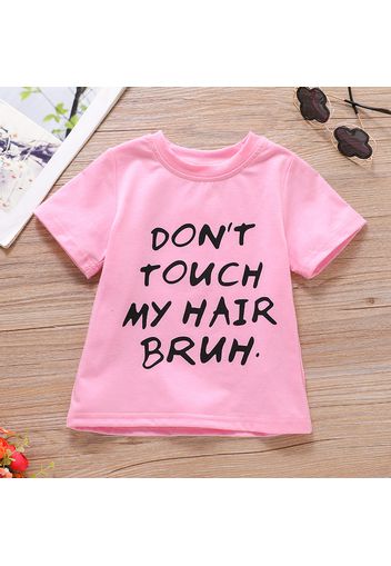 Toddler Girl Letter Print Short-sleeve Tee