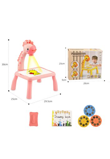 Kids Drawing Projector with Music Projection Painting Board Set Doodle Board Table Child Drawing Playset Educational Toys