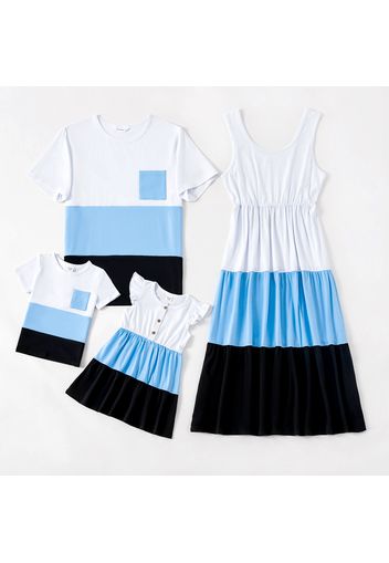 Splice Color Block Family Matching Blue Sets