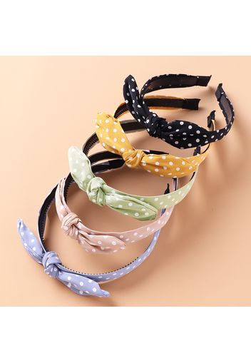 5-pack Polka Dots Bowknot Headband Hair Hoop for Girls