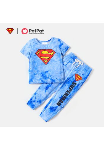 Justice League 2pcs Toddler Boy 100% Cotton Tie Dyed Short-sleeve Tee and Pants Set