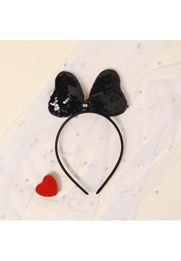 Solid Color Sequined Bowknot Decor Headband for Girls