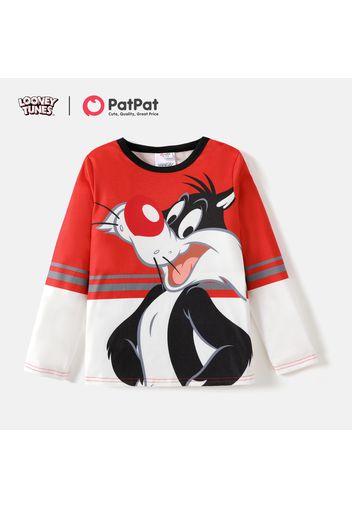 Looney Tunes Kid Boy/Kid Girl Colorblock Striped Long-sleeve Tee