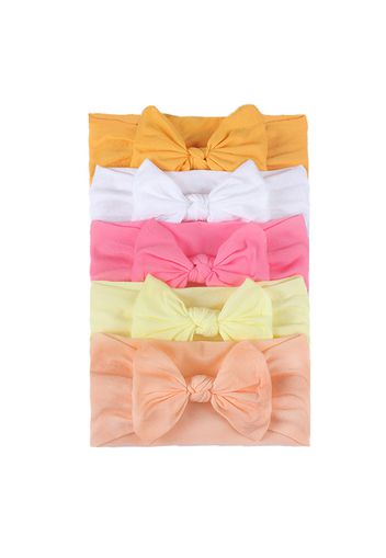 Pure Color Bow Headband for Girls