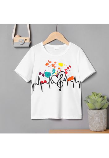 Kid Boy/Kid Girl Heart Painting Print Elasticized Tee