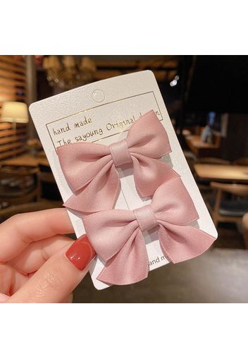 2-piece Solid Bowknot Hairband for Girls