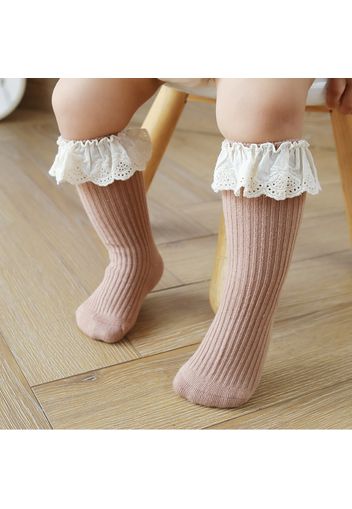 Baby / Toddler Lace Ruffled Antiskid Middle Socks