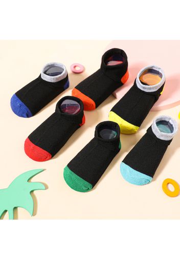 6-pack Toddler / Kid Color Block Socks