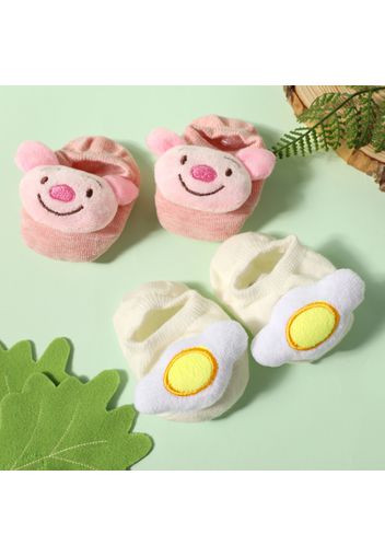 2-pairs Baby Cartoon Animal Vegetable Three-dimensional Socks