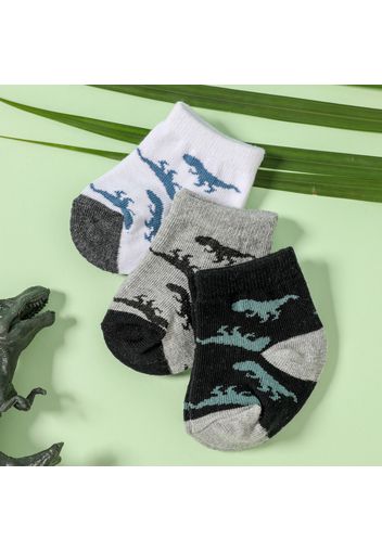 3-pairs Baby Dinosaur Pattern Socks